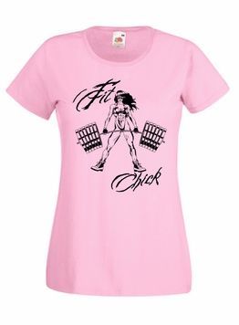 Футболка жіноча FitChickBarbell (Pink) SF-05-11-L фото