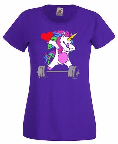 Футболка жіноча Unicorn Love Barbell (violet) SF-05-02-XS фото