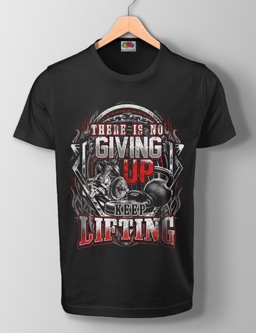 Футболка чоловіча There is no giving up, keep lifting SF-04-22-S фото