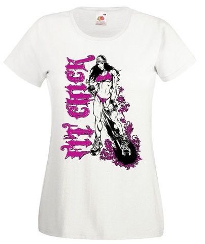 Футболка жіноча FitChickMuscle (white) SF-05-13-XS фото