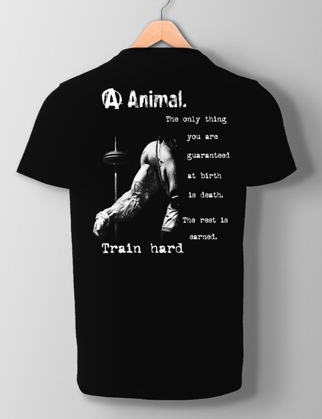 Футболка чоловіча ANIMAL Train hard (Black) SF-04-08-S фото