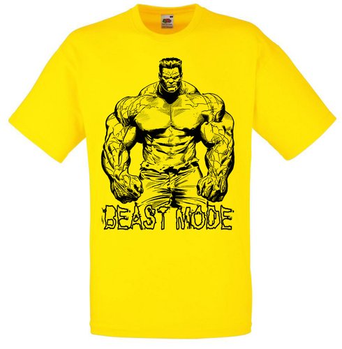 Футболка чоловіча Beast Mode Hulk (Yellow) SF-29-08-06-S фото