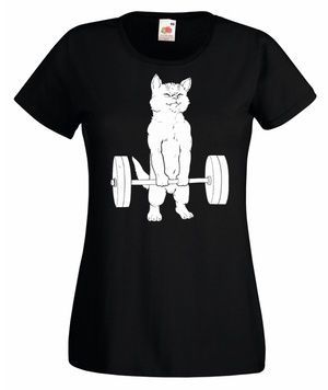 Футболка жіноча Cat's dead lift (black) SF-05-15-S фото