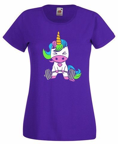 Футболка жіноча Unicorn Baby Barbell (violet) SF-05-16-S фото