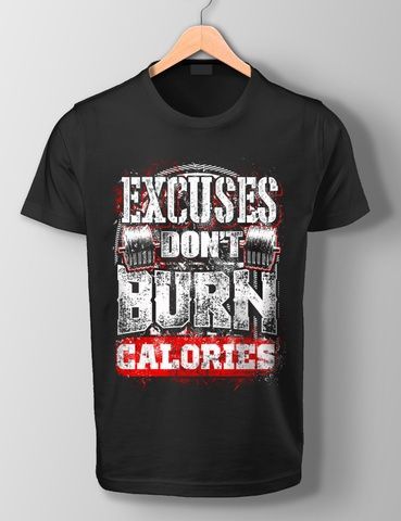 Футболка чоловіча EXCUSES DON'T BURN CALORIES SF-04-12-L фото