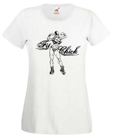 Футболка жіноча FitChickMuscle (white) SF-05-01-M фото