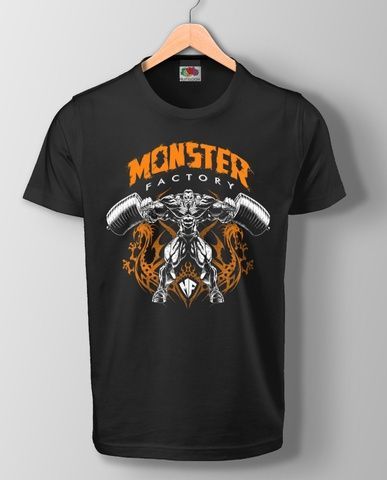 Футболка чоловіча MONSTER FACTORY (Black) SF-05-09-02-S фото