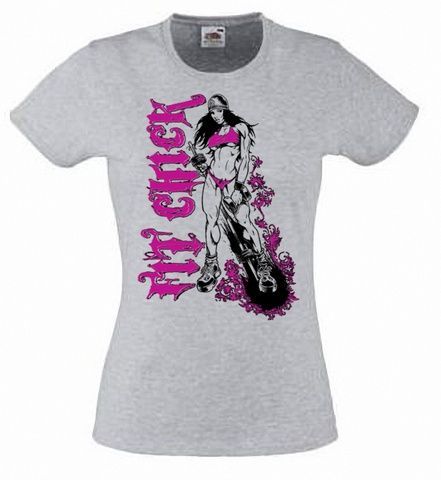 Футболка жіноча FitChickMuscle (Gray) SF-05-12-XS фото